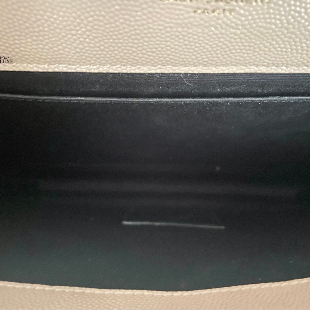 ❌❌SOLD❌❌ Saint Laurent Envelope Wristlet Clutch Dark Beige - Picture 6 of 7